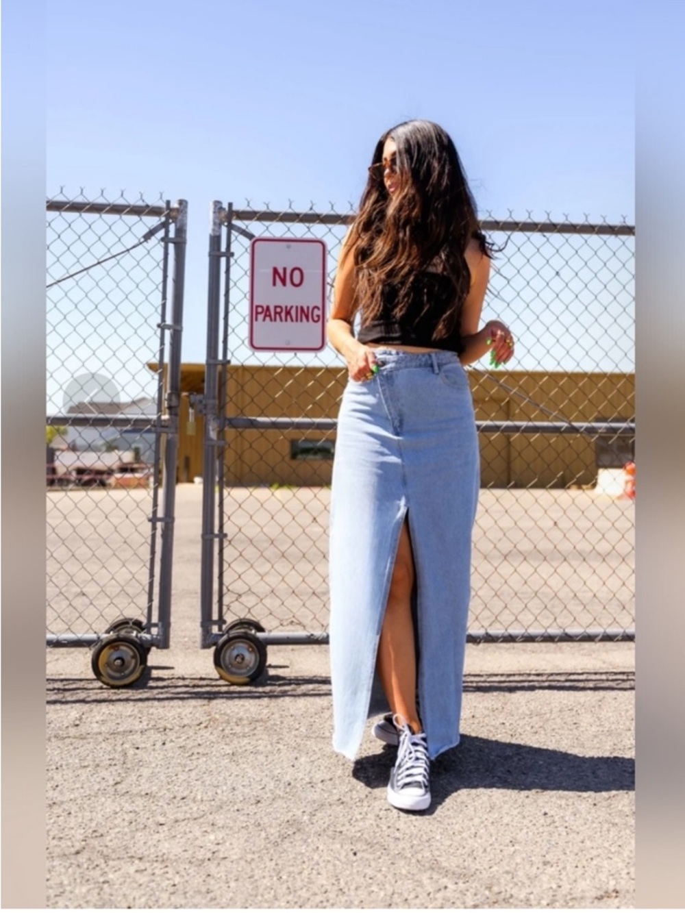 Dressed in LaLa denim skirt